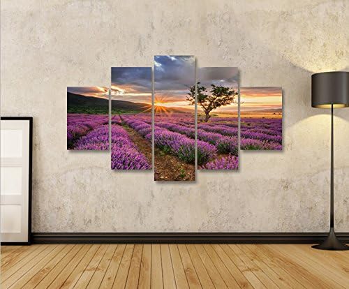 islandburner Bild Bilder auf Leinwand Lavendel Busch Büsche V2 MF XXL Poster Leinwandbild Wandbild D