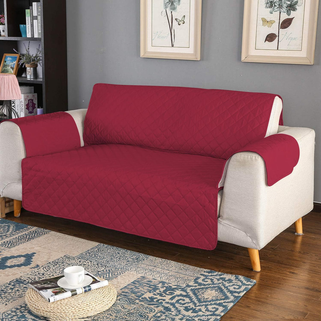 PETCUTE Sofabezug Sofaüberwurf Anti-Rutsch Sofa schonbezug wasserdichtes Sofabezüge 3 Sitzer Quilted