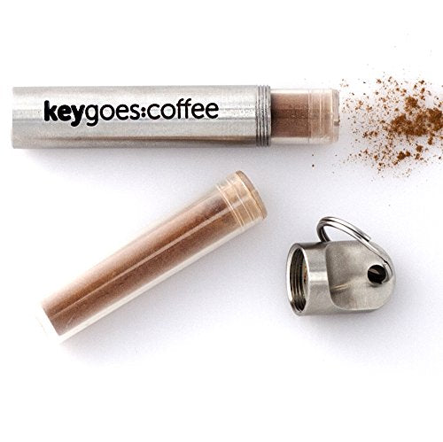Chilimühle als Schlüsselanhänger mit chilli/ stevia/ salz/ zimt - KEYGOES CHILI - Gadget (COFFEE)