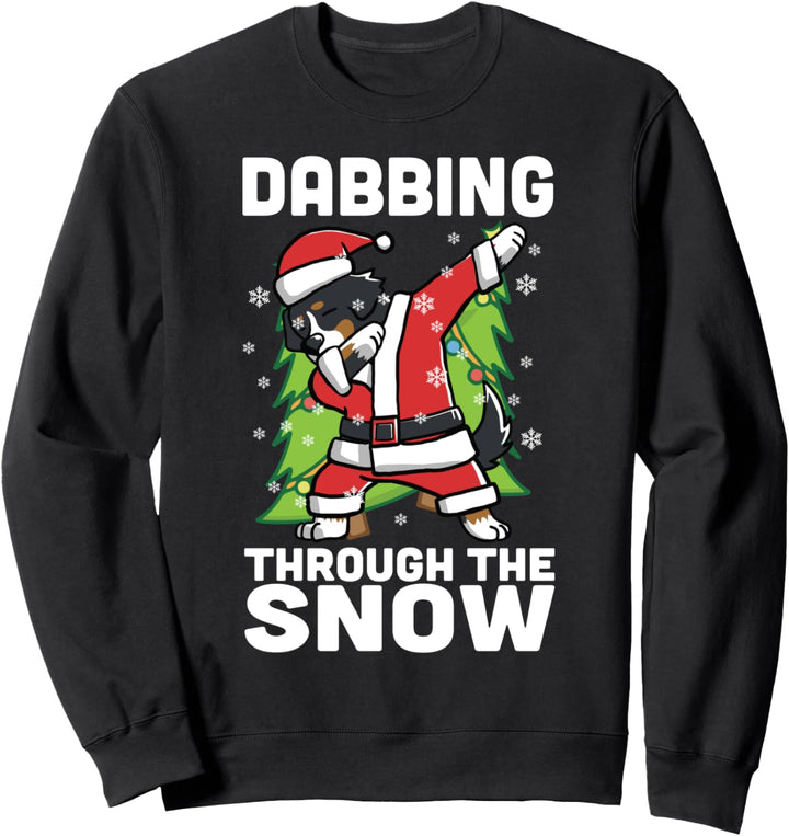 Dabbing Through The Snow Berner Sennenhund Weihnachten Sweatshirt