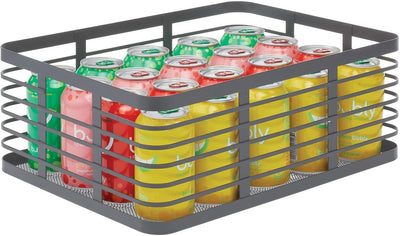 mDesign Allzweckkorb aus Metalldraht – praktischer Aufbewahrungskorb für Küche und Haushalt – kompak