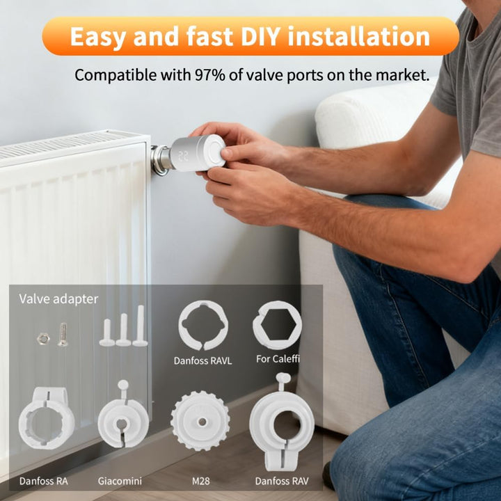 AR331-WZ Smart Heizkörperthermostat ZigBee, Energieeinsparung, Heizungssteuerung per App (Smart Life