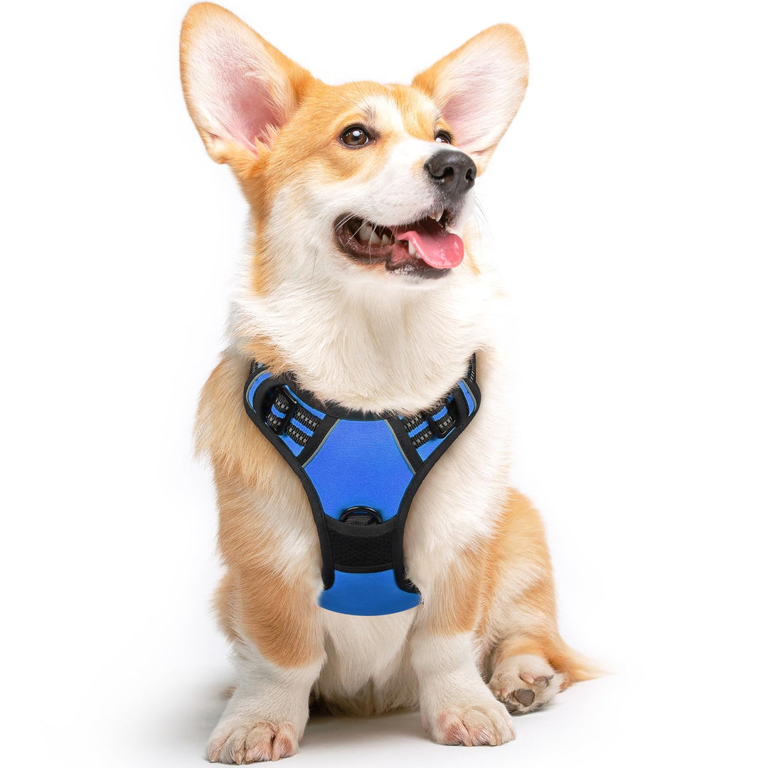 Eagloo Hundegeschirr mittelgrosse Hunde, Anti Zug Hundegeschirr mit Reflexstreifen und Kontrolle, Ve
