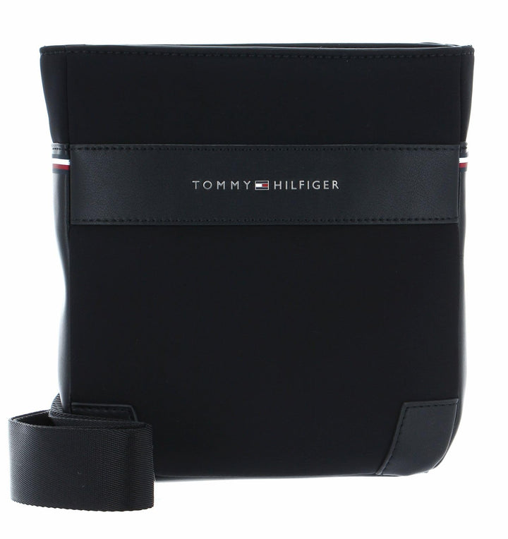 Tommy Hilfiger Herren Umhängetasche TH Urban Nylon Mini Crossover Klein, Schwarz (Black), Einheitsgr