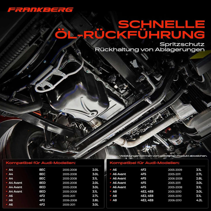 Frankberg Ölwanne Automatikgetriebe für A4 8EC A4 Avant 8ED A6 4F2 A6 Avant 4F5 A8 4E 4E2 2005-2011