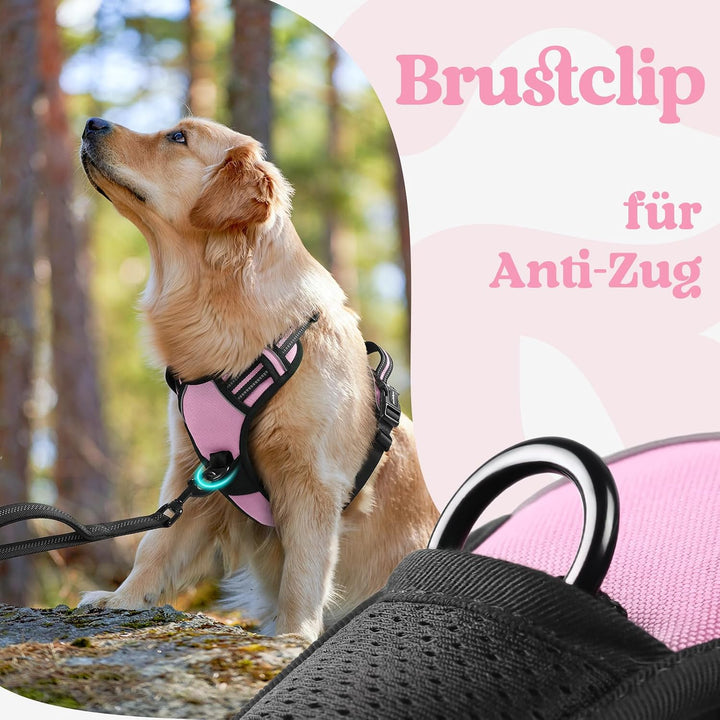 rabbitgoo Hundegeschirr Grosse Hunde, Verstellbare Geschirr Hund ohne Zug &amp; Würgen, Anti Zug Hundege