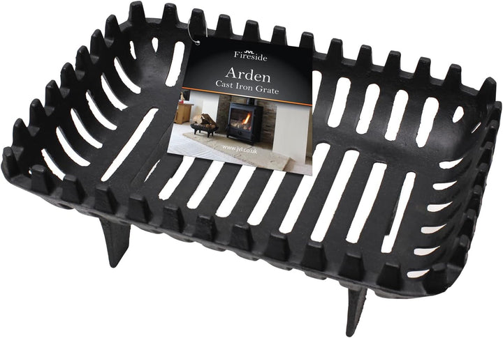 JVL Arden Kamin-Grillrost aus Gusseisen, 40,6 cm, Schwarz, 37 x 27 x 16 cm, Arden