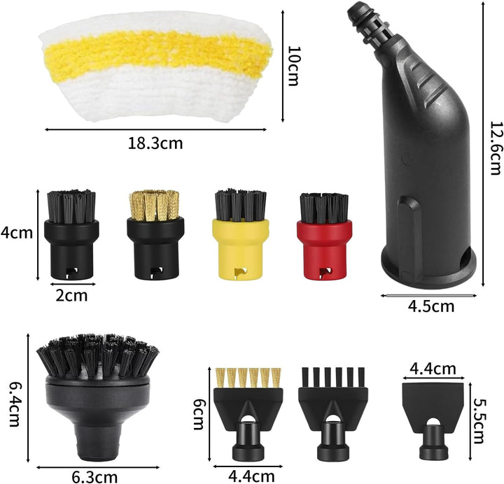 16 Stück Set für Kärcher Dampfreiniger Zubehör, Kompatibel Set für Dampfreiniger Kärcher Easyfix SC1