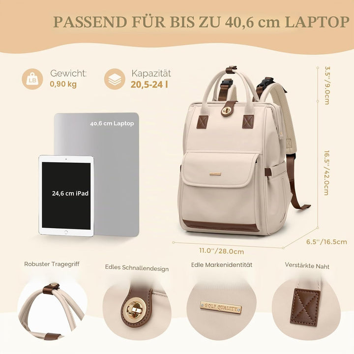 Wickeltasche, Rucksack, multifunktional, wasserabweisend, mit Haken, lässige Wickeltasche zum Aufhän