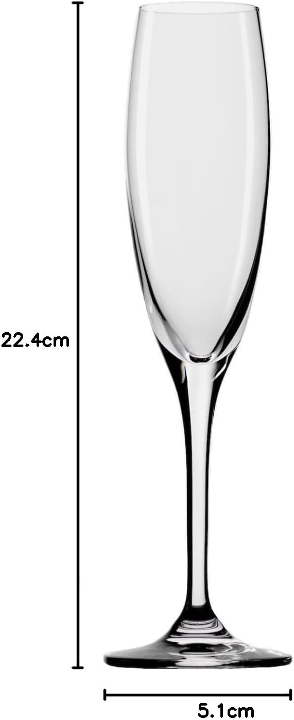 Stölzle Lausitz Sektglas Vinea/Sektgläser Set 6-teilig/Hochwertige Sektgläser aus Kristallglas/Aperi