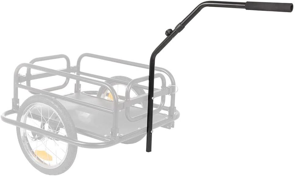 M-Wave Unisex – Erwachsene HD Handdeichsel Anhänger FOLD, mit Schaumstoffgriff, Kupplung montierbar,