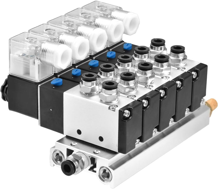Heschen Elektrisches pneumatisches 5 Magnetventil, 4V210-08, DC12V, PT1/4, 5 Wege 2 Positionen, Krüm