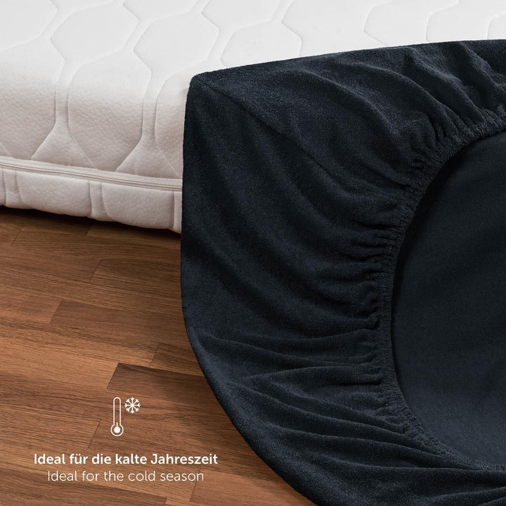 Blumtal® Frottee Spannbettlaken 140x200 cm - OEKO-TEX zertifiziertes Spannbetttuch 140x200 cm - Frot