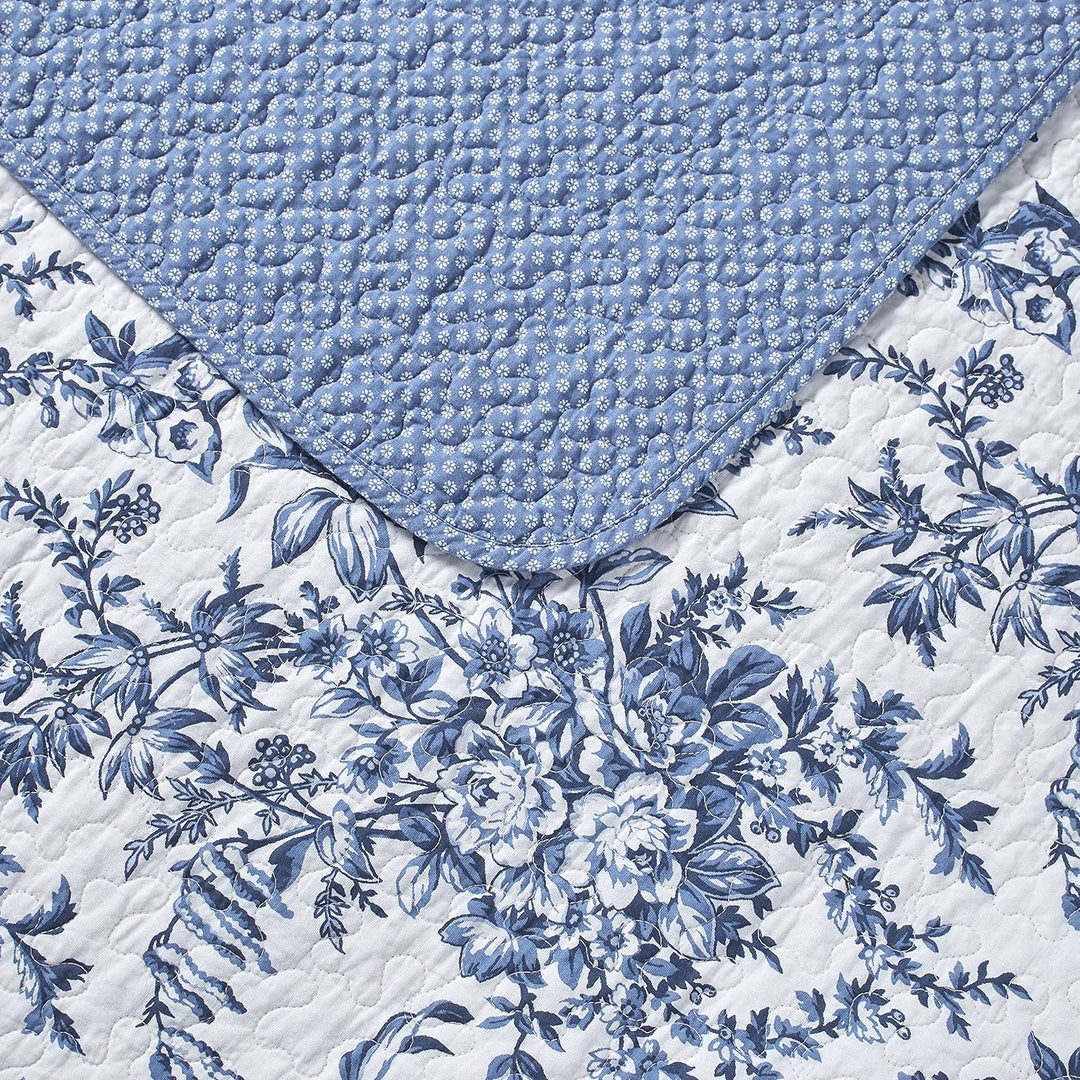 Laura Ashley Bedford Wendebettwäsche Baumwolle Twin blau, Twin