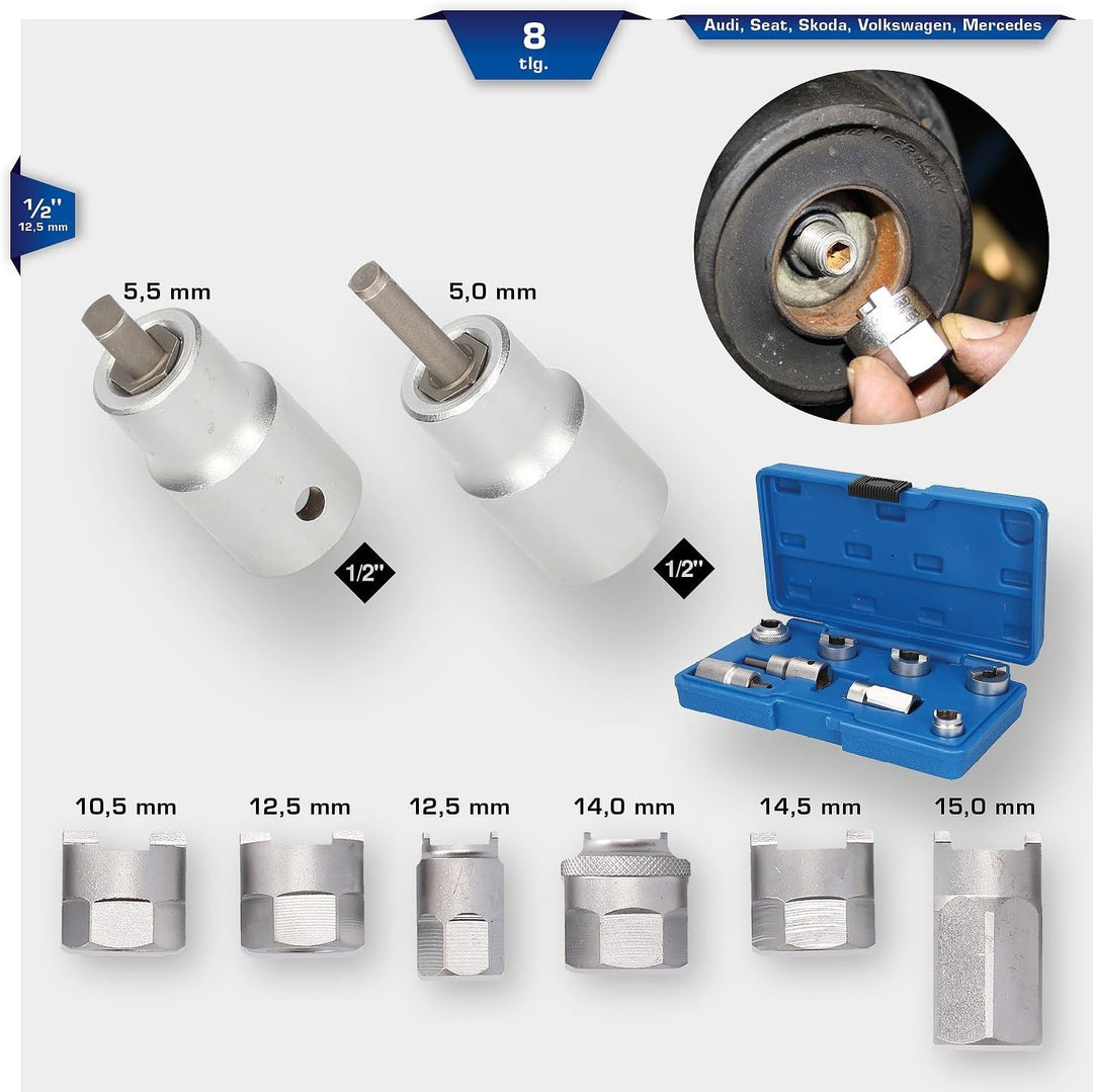 KS TOOLS Federbein-Werkzeug-Satz, 8-tlg