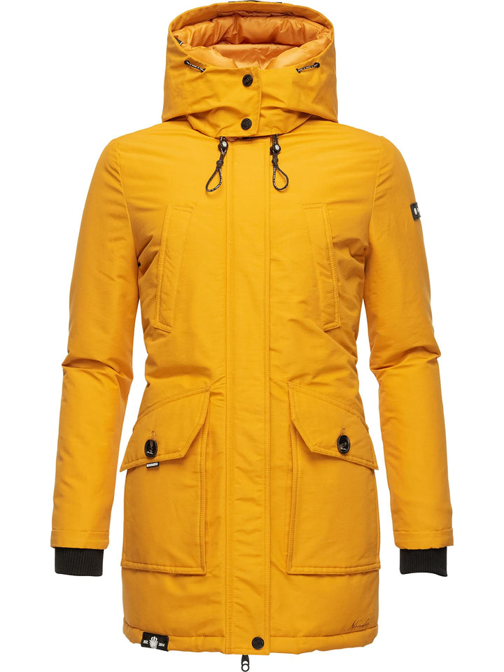 Navahoo Damen Warmer Winter Kurzmantel Blizzardstorm XS-3XL XS Gelb, XS Gelb