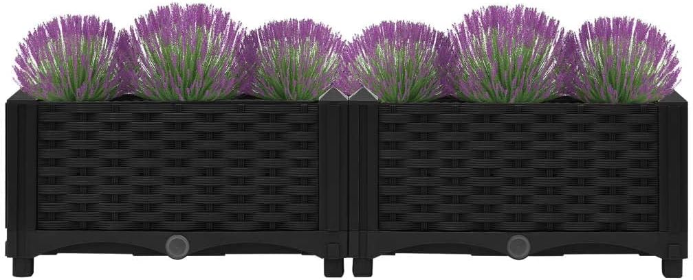 vidaXL Hochbeet Pflanzkasten Blumenkasten Gemüsebeet Pflanzbeet Blumenbeet Frühbeet Gartenbeet Pflan