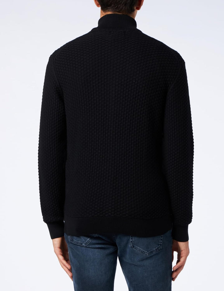 GANT Herren Casual Cotton Zip Cardigan Strickjacke M Schwarz, M Schwarz