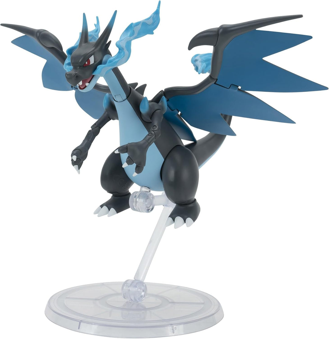 Pokémon PKW3428 - 15cm Select Figure - Mega-Glurak X, offizielle bewegliche Figur