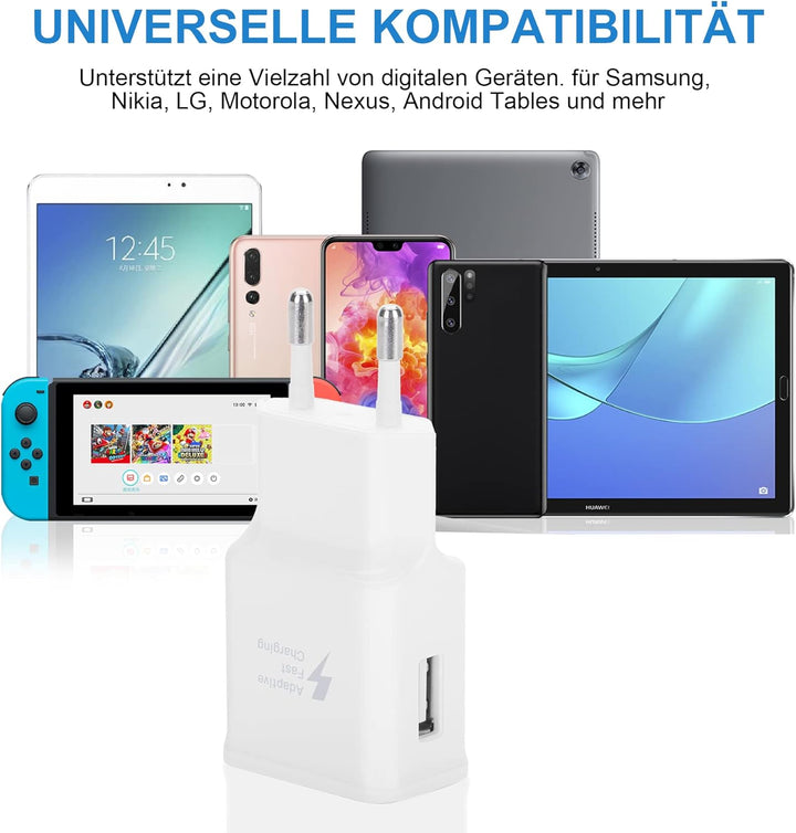 Adaptiver Schnelllade-USB Ladegerät Netzteil Ladeadapter für Samsung Galaxy S22 S21 S20 S10 S6 S7 S8