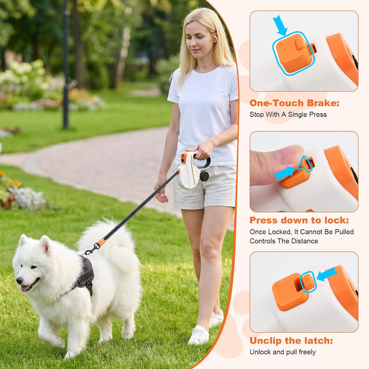 Ausziehbare Hundeleine, Flexi Leine 5m, Rollleine für Hunde, Hundeleine Flexi, Dog Leash, Rollleine