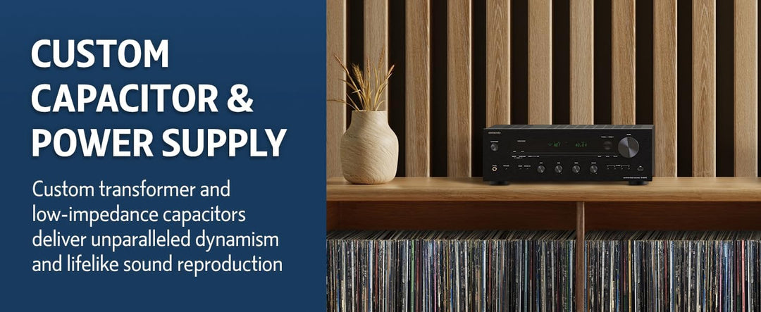Onkyo TX-8470 2-Kanal Stereo Receiver mit WLAN, Bluetooth, Phono, Hi-Res Audio und Roon Ready