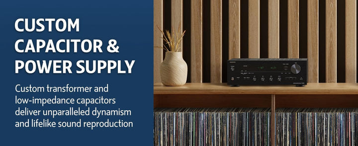 Onkyo TX-8470 2-Kanal Stereo Receiver mit WLAN, Bluetooth, Phono, Hi-Res Audio und Roon Ready