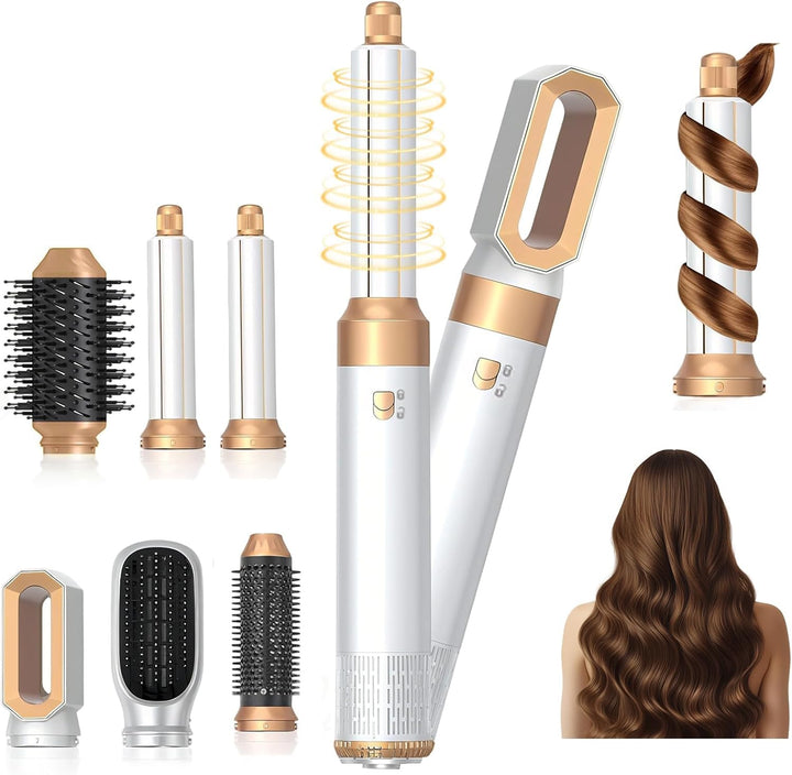 6 in 1 Hair Styler Set, Multi-Airstyler, Lockenstab Auto-Wrap, Rundbürstenföhn, Warmluftbürste, Zum
