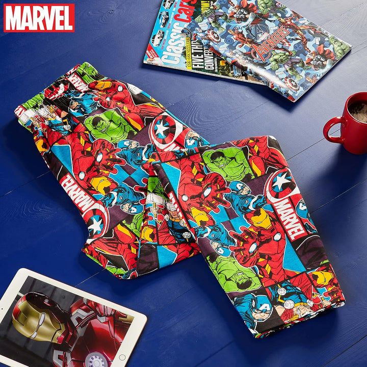 Marvel Avengers Schlafanzughose Herren lang, bequeme Pyjama Hosen - Geschenke für Männer & Teenager