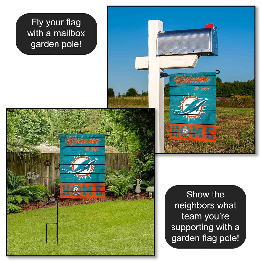 WinCraft Miami Dolphins Welcome Home Dekorative Gartenflagge doppelseitiges Banner
