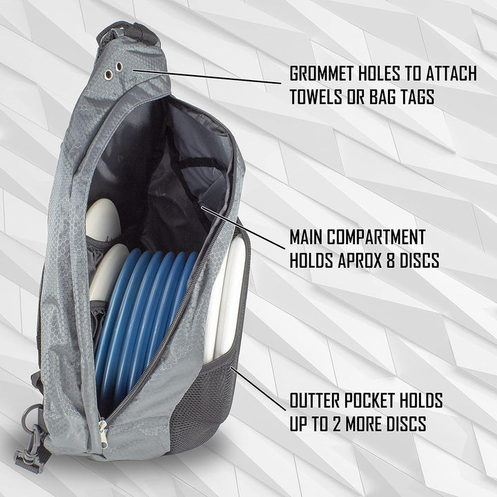 Disc Golf-Rucksack, Slinger-Tasche, 6–12 Scheiben, mehrere Farben Rot/Ausflug, Einfarbig (Getaway So