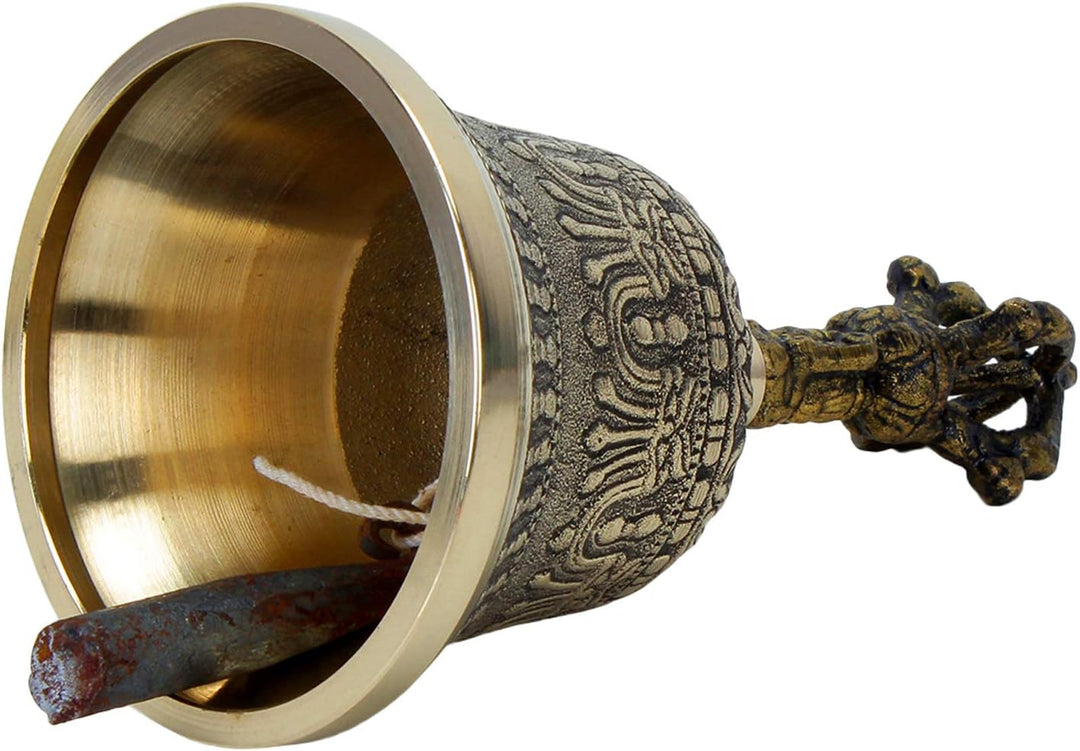 Zap Impex Tibetische Handglocke Meditations- und Gebetsglocken Dorje Vajra buddhistische Glocke 6 Zo