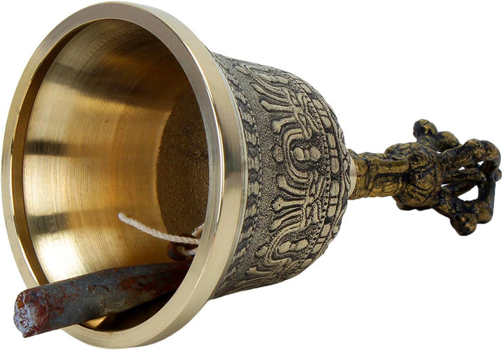 Zap Impex Tibetische Handglocke Meditations- und Gebetsglocken Dorje Vajra buddhistische Glocke 6 Zo