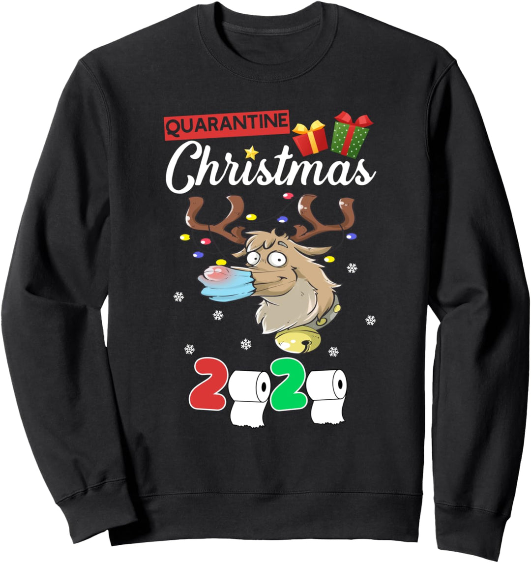 Santa Claus Mask | Matching Family Quarantine Christmas 2020 Sweatshirt