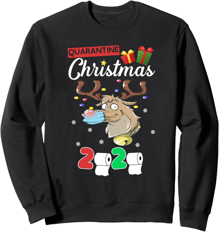 Santa Claus Mask | Matching Family Quarantine Christmas 2020 Sweatshirt