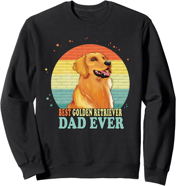Bestes Golden Retriever Dad Ever Retro Vintage Herren Sweatshirt