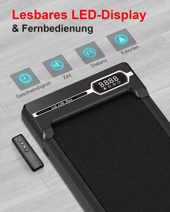 Dskeuzeew Walking Pad Laufpad - Laufband für Zuhause Gehband Walkpad Lauf Laufbänder Schwarz, Schwar