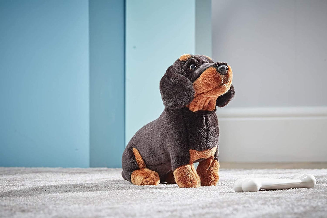 Living Nature AN484 Plüschspielzeug für Hunde und Welpen, Spaniels, schwarz/braun, Bundle Dackel Bun