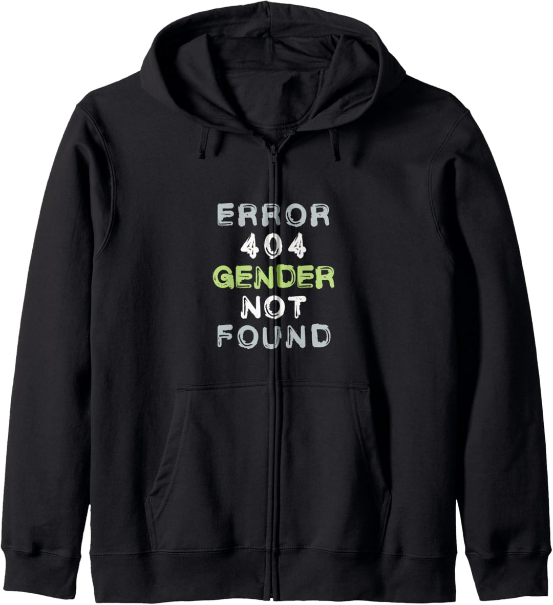 Error 404 Gender Not Found - Agender Pride Flag Kapuzenjacke