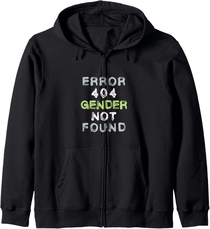 Error 404 Gender Not Found - Agender Pride Flag Kapuzenjacke