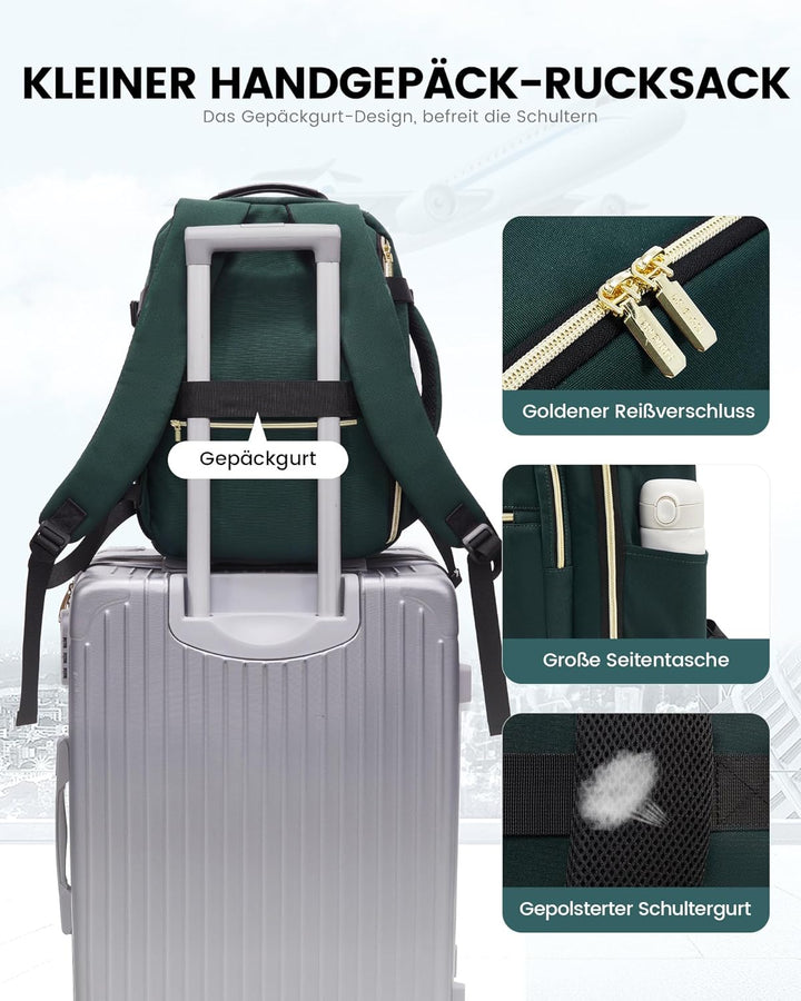 LOVEVOOK Handgepäck 40x30x20 für Ryanair, Kleiner Handgepäck Rucksack Tasche Reiserucksack Flugzeug,