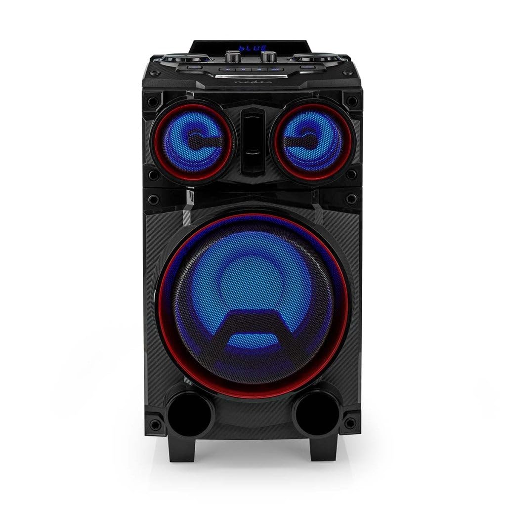 Nedis Bluetooth®-Party-Lautsprecher | max. Batteriespielzeit: 6.5 Std | 120 W | Tragegriff | Partyli