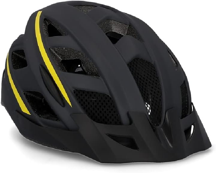 FISCHER Unisex – Erwachsene Urban Lano Fahrradhelm L/XL, 58-61 cm Schwarz-Gelb, L/XL, 58-61 cm Schwa
