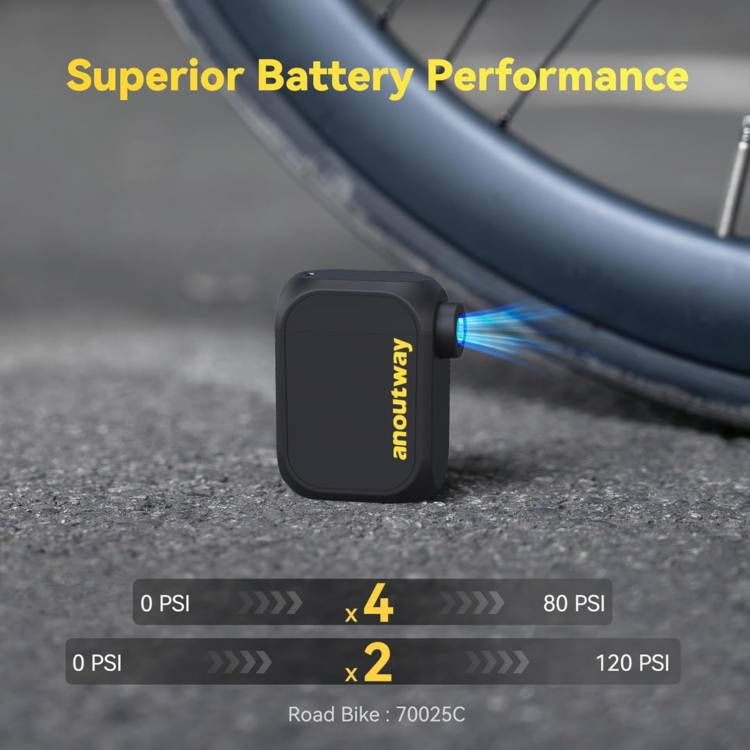Tiny Pump Mini Fahrradpumpe, Elektrische mit Digitalem Manometer | Elektrische Luftpumpe Klein Fahrr