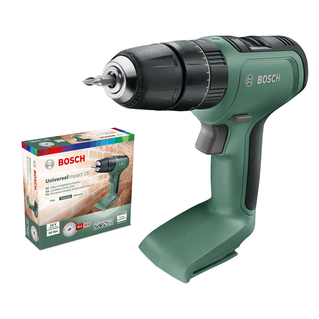 Bosch Akku Schlagbohrschrauber UniversalImpact 18 (ohne Akku, 18 Volt System, im Karton), ohne Akku
