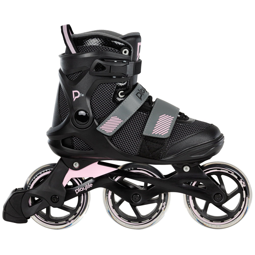 Playlife Inline Skates GT Pink 110, Grau/Pink, für Damen, 110mm/80A Rollen, ABEC 7 Kugellager, Art.