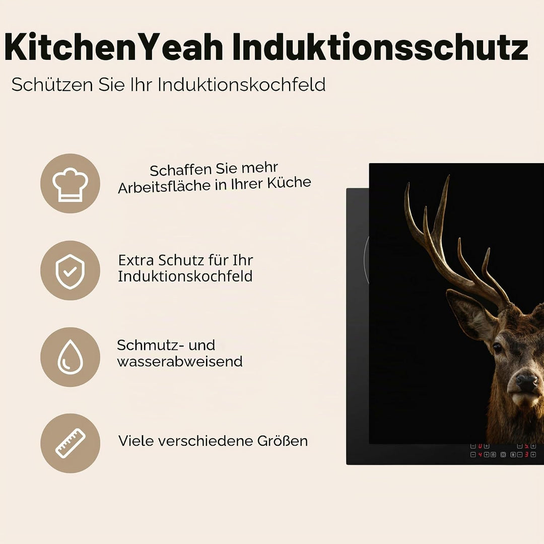 Herdabdeckplatte Einteilig Küche Herdabdeckung Induktionsfeld Ceranfeld Herdabdeckplatten Vinyl Matt