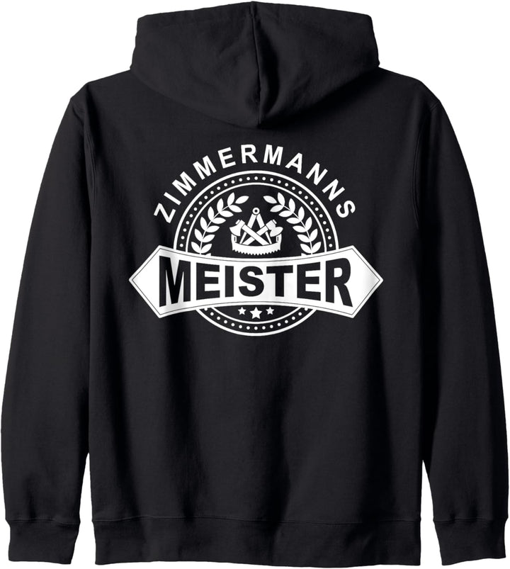 Zimmermann Meister mit traditionellem Zunftwappen Kapuzenjacke