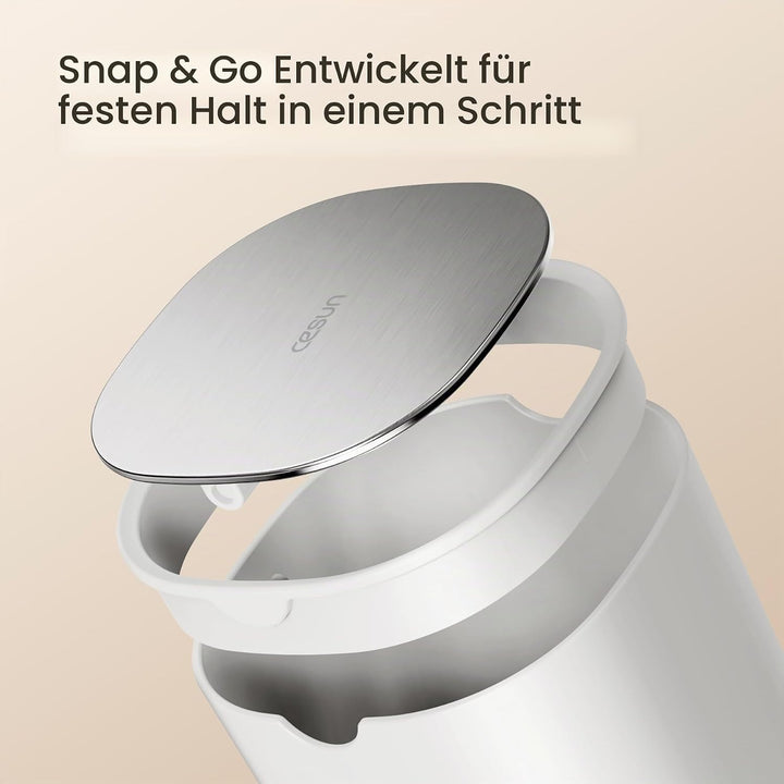 Cesun Mini-Tischmülleimer mit Schwingdeckel, 0.4 Gallonen kleiner Schreibtisch-Mülleimer, Arbeitspla