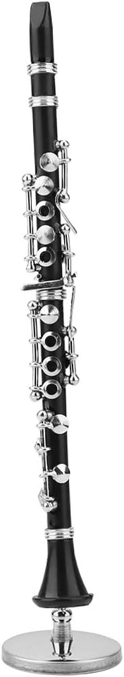 Fyearfly Miniatur-Klarinette – 16 cm, elegant, zart, antik, Metall, B♭, Silber, Dekoration für Zuhau